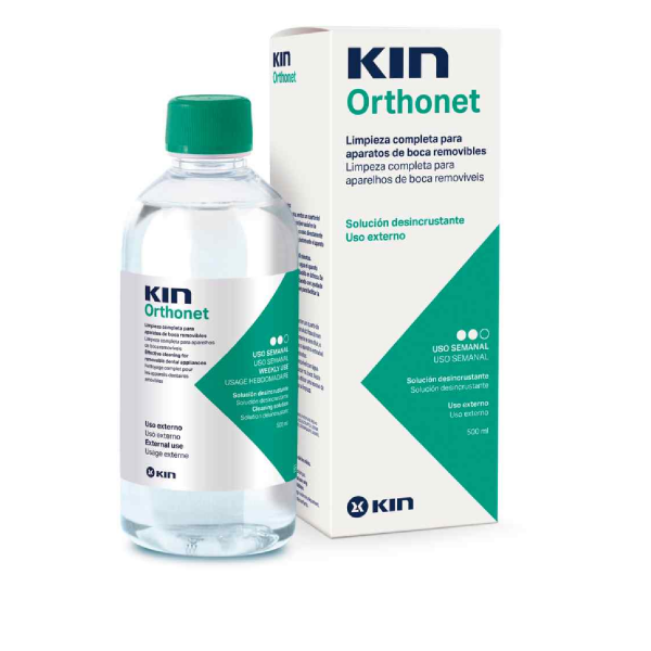KIN ORTHONET DESINCRUSTANTE SEMANAL LIMPIEZA PROTESIS DENTAL 500 ML